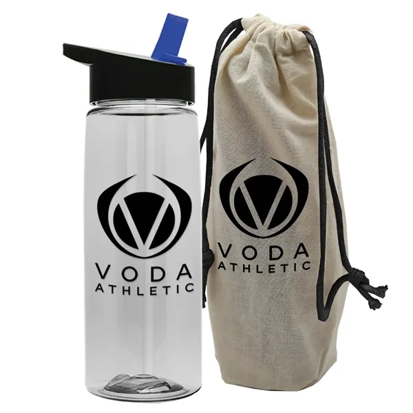 26 oz. Flair Bottle in a Cotton Tote... from ASI 40480 Koozie Group