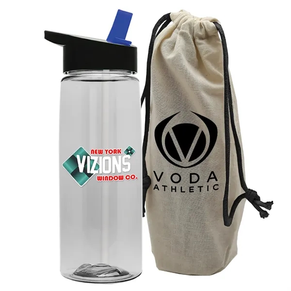 26 oz. Flair Bottle in a Cotton Tote... from ASI 40480 Koozie Group