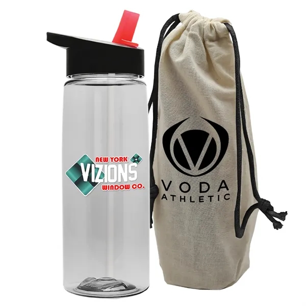 26 oz. Flair Bottle in a Cotton Tote... from ASI 40480 Koozie Group