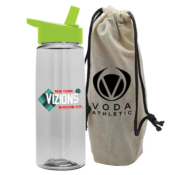 26 oz. Flair Bottle in a Cotton Tote... from ASI 40480 Koozie Group