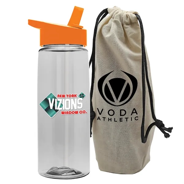 26 oz. Flair Bottle in a Cotton Tote... from ASI 40480 Koozie Group