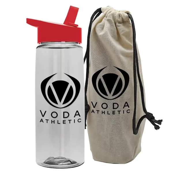26 oz. Flair Bottle in a Cotton Tote... from ASI 40480 Koozie Group