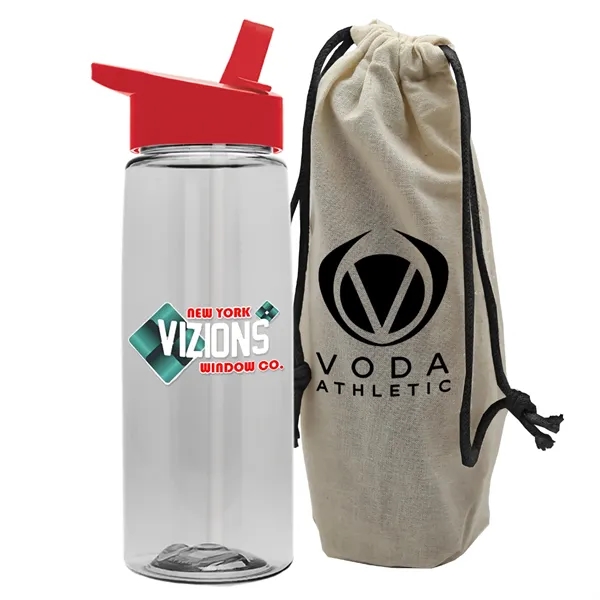 26 oz. Flair Bottle in a Cotton Tote... from ASI 40480 Koozie Group