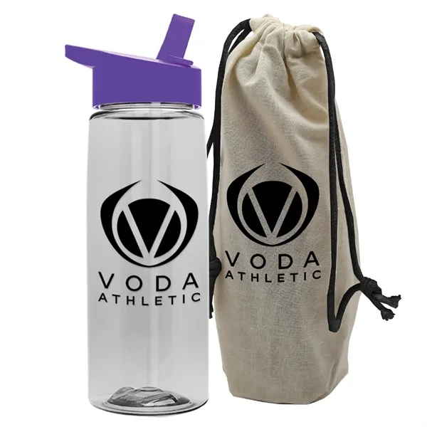 26 oz. Flair Bottle in a Cotton Tote... from ASI 40480 Koozie Group