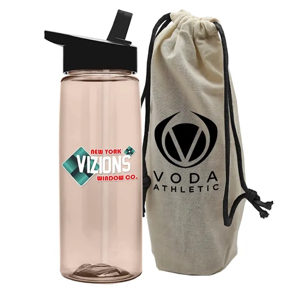 26 oz. Flair Bottle in a Cotton Tote... from ASI 40480 Koozie Group