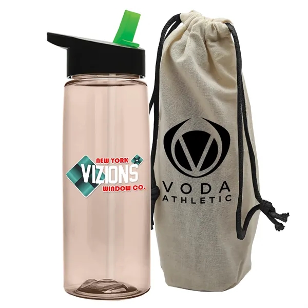 26 oz. Flair Bottle in a Cotton Tote... from ASI 40480 Koozie Group