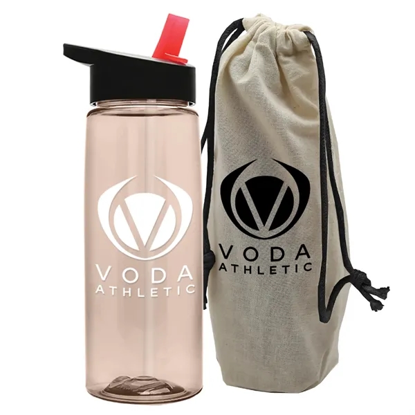 26 oz. Flair Bottle in a Cotton Tote... from ASI 40480 Koozie Group