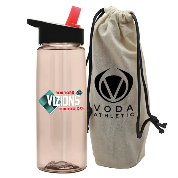 26 oz. Flair Bottle in a Cotton Tote... from ASI 40480 Koozie Group