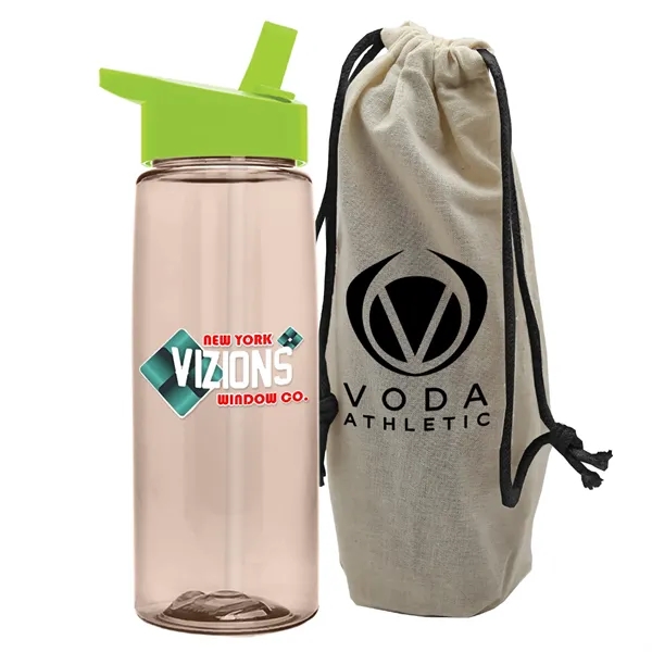26 oz. Flair Bottle in a Cotton Tote... from ASI 40480 Koozie Group