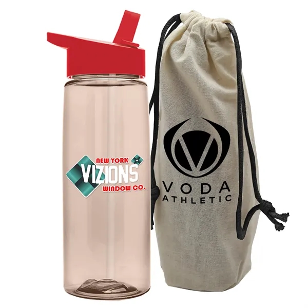 26 oz. Flair Bottle in a Cotton Tote... from ASI 40480 Koozie Group