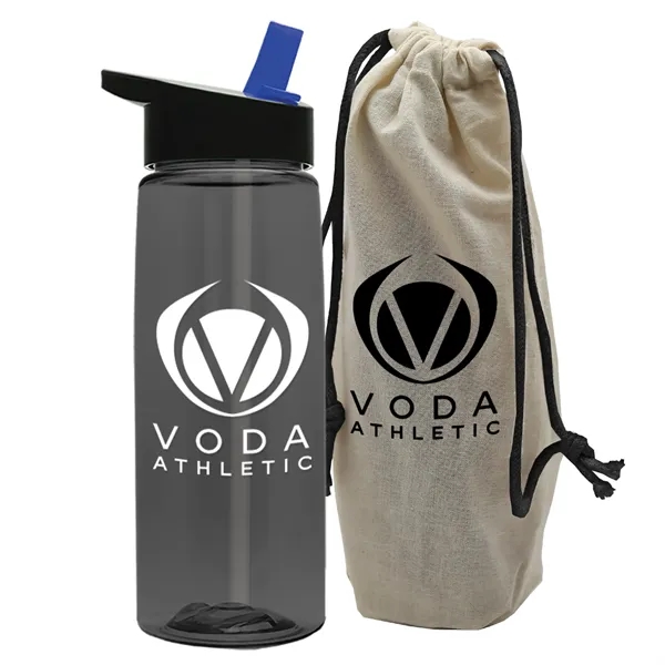 26 oz. Flair Bottle in a Cotton Tote... from ASI 40480 Koozie Group
