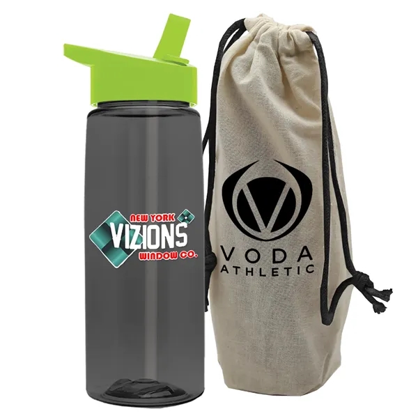 26 oz. Flair Bottle in a Cotton Tote... from ASI 40480 Koozie Group