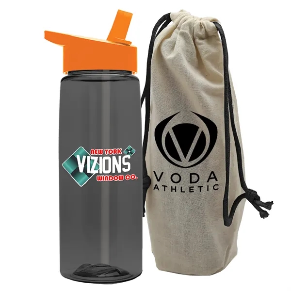 26 oz. Flair Bottle in a Cotton Tote... from ASI 40480 Koozie Group