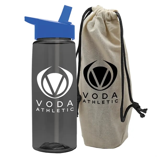 26 oz. Flair Bottle in a Cotton Tote... from ASI 40480 Koozie Group