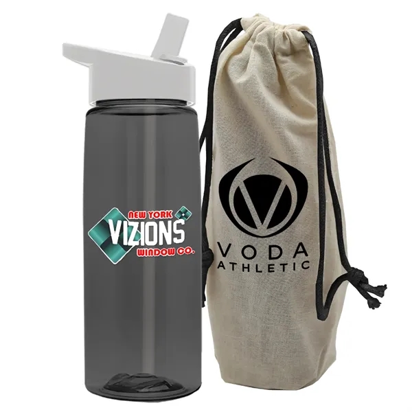 26 oz. Flair Bottle in a Cotton Tote... from ASI 40480 Koozie Group