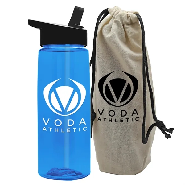 26 oz. Flair Bottle in a Cotton Tote... from ASI 40480 Koozie Group