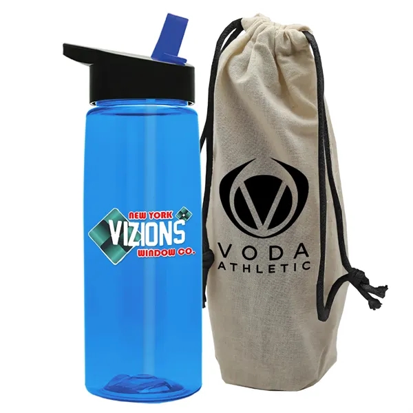 26 oz. Flair Bottle in a Cotton Tote... from ASI 40480 Koozie Group