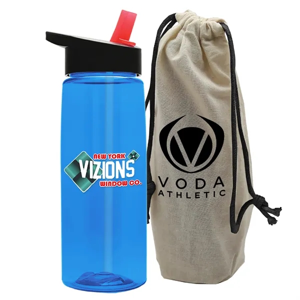 26 oz. Flair Bottle in a Cotton Tote... from ASI 40480 Koozie Group