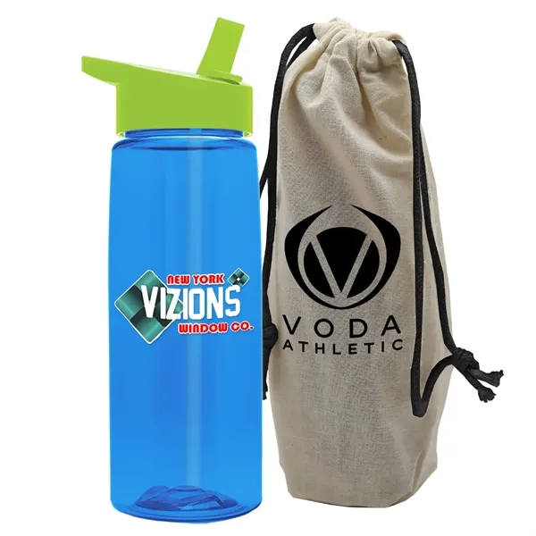 26 oz. Flair Bottle in a Cotton Tote... from ASI 40480 Koozie Group