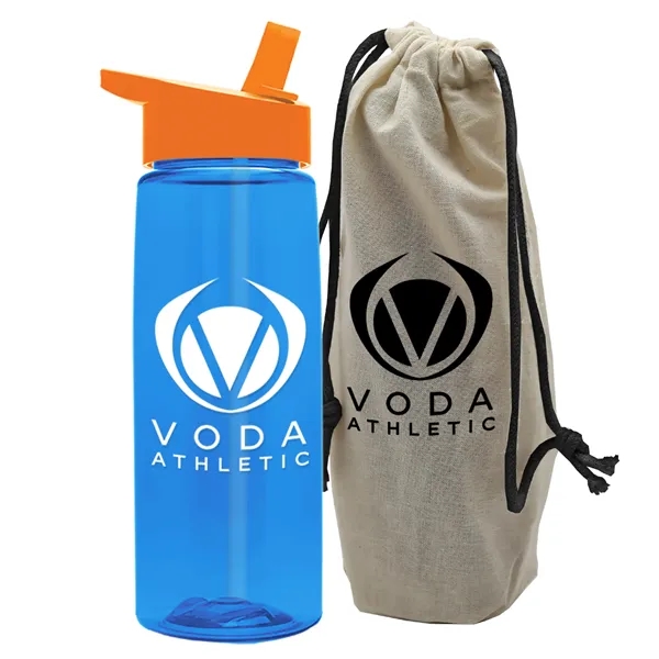 26 oz. Flair Bottle in a Cotton Tote... from ASI 40480 Koozie Group