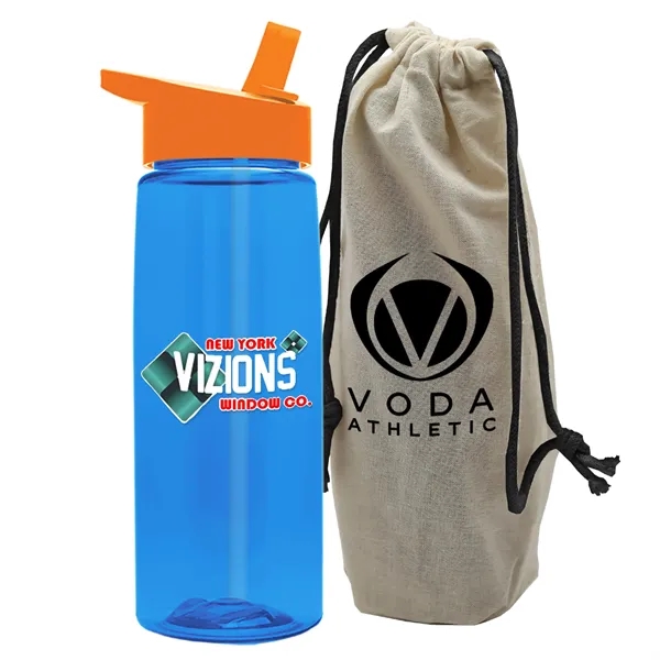 26 oz. Flair Bottle in a Cotton Tote... from ASI 40480 Koozie Group