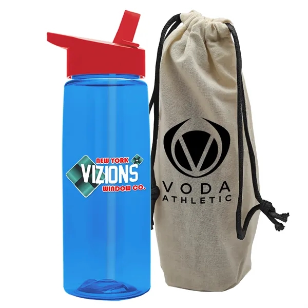 26 oz. Flair Bottle in a Cotton Tote... from ASI 40480 Koozie Group