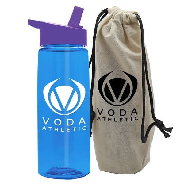 26 oz. Flair Bottle in a Cotton Tote... from ASI 40480 Koozie Group