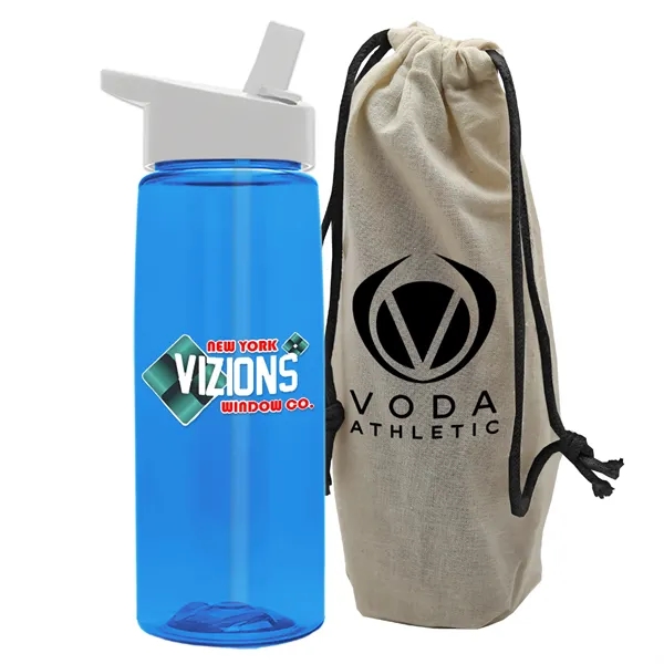26 oz. Flair Bottle in a Cotton Tote... from ASI 40480 Koozie Group