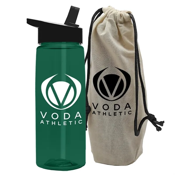 26 oz. Flair Bottle in a Cotton Tote... from ASI 40480 Koozie Group