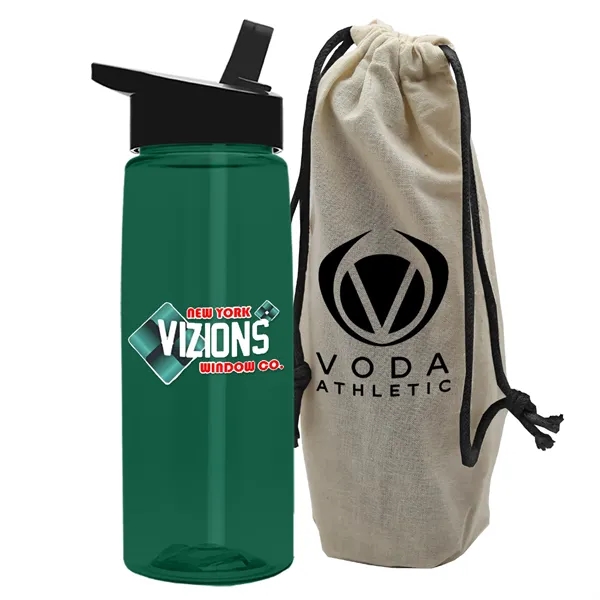 26 oz. Flair Bottle in a Cotton Tote... from ASI 40480 Koozie Group