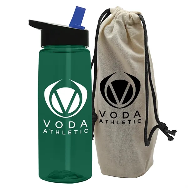 26 oz. Flair Bottle in a Cotton Tote... from ASI 40480 Koozie Group