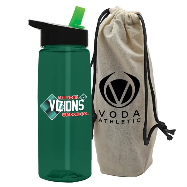 26 oz. Flair Bottle in a Cotton Tote... from ASI 40480 Koozie Group