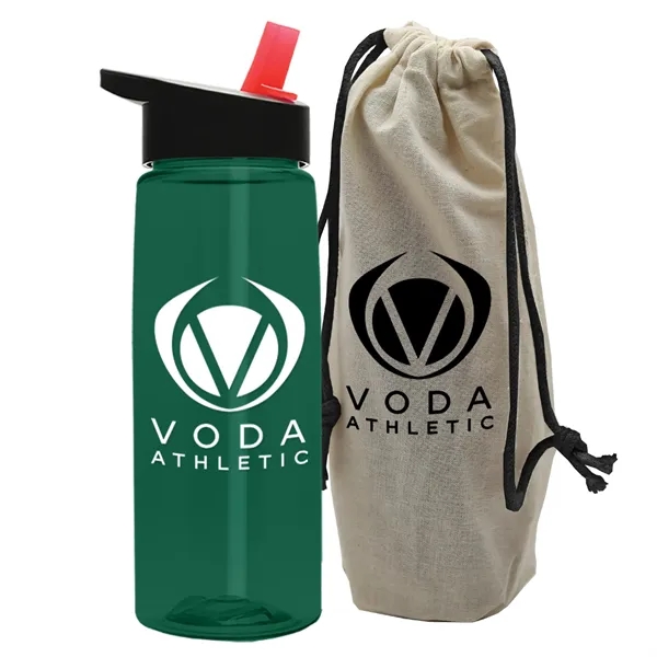 26 oz. Flair Bottle in a Cotton Tote... from ASI 40480 Koozie Group