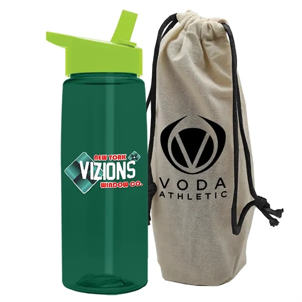 26 oz. Flair Bottle in a Cotton Tote... from ASI 40480 Koozie Group