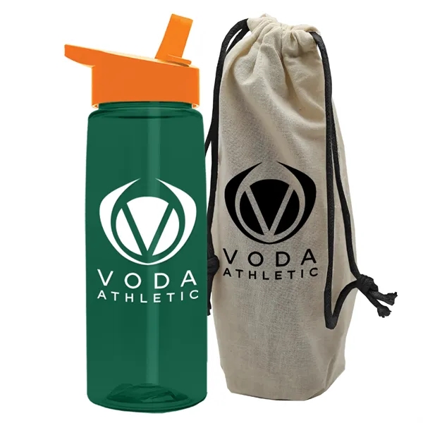 26 oz. Flair Bottle in a Cotton Tote... from ASI 40480 Koozie Group