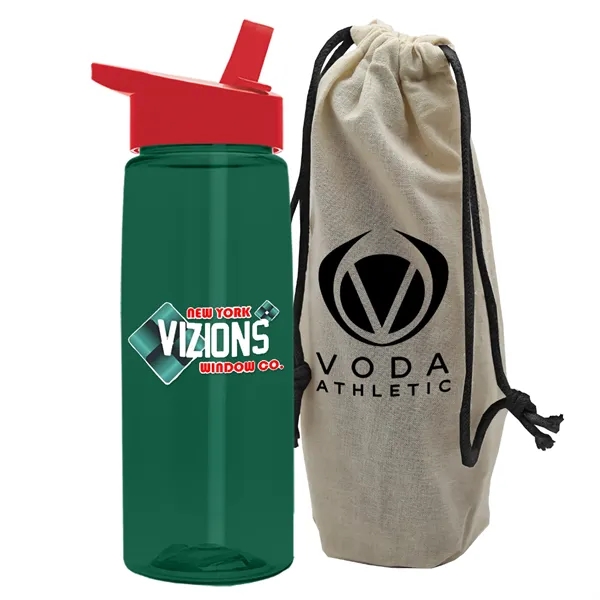 26 oz. Flair Bottle in a Cotton Tote... from ASI 40480 Koozie Group