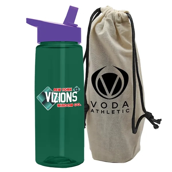 26 oz. Flair Bottle in a Cotton Tote... from ASI 40480 Koozie Group
