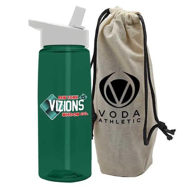 26 oz. Flair Bottle in a Cotton Tote... from ASI 40480 Koozie Group