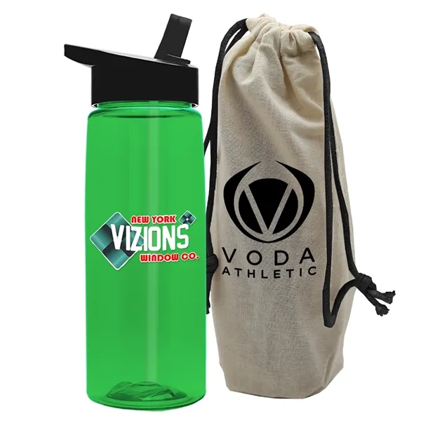 26 oz. Flair Bottle in a Cotton Tote... from ASI 40480 Koozie Group