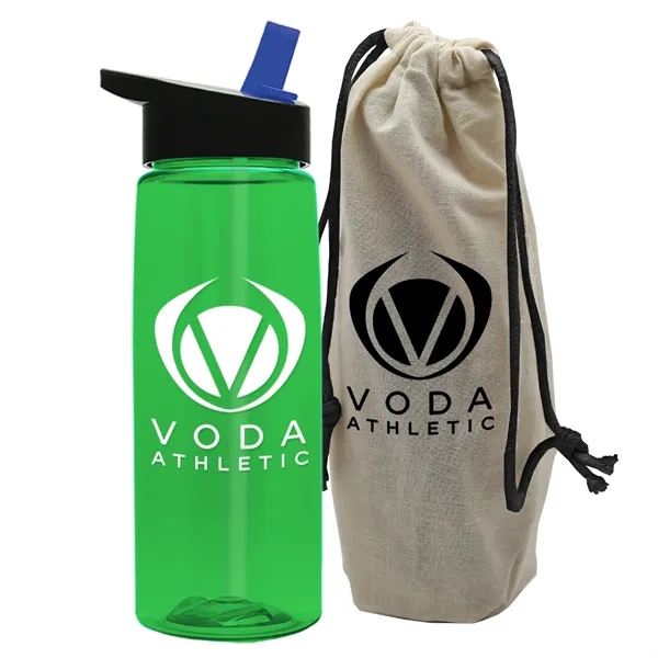 26 oz. Flair Bottle in a Cotton Tote... from ASI 40480 Koozie Group