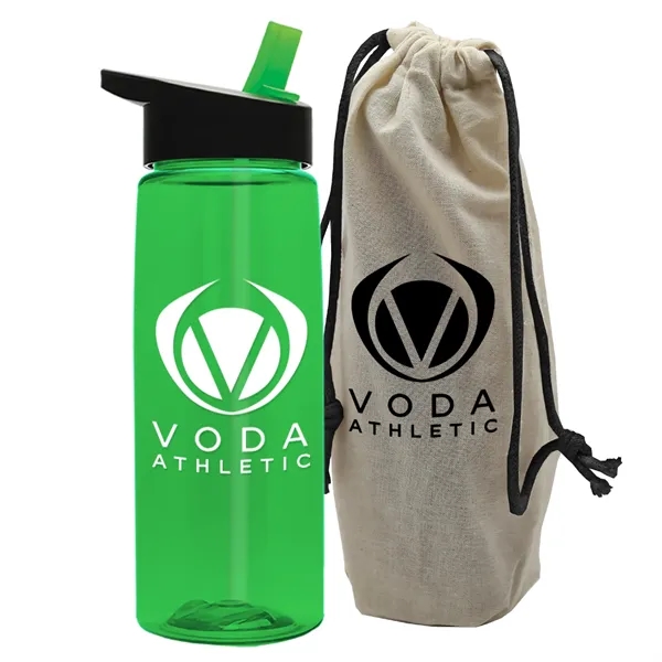 26 oz. Flair Bottle in a Cotton Tote... from ASI 40480 Koozie Group