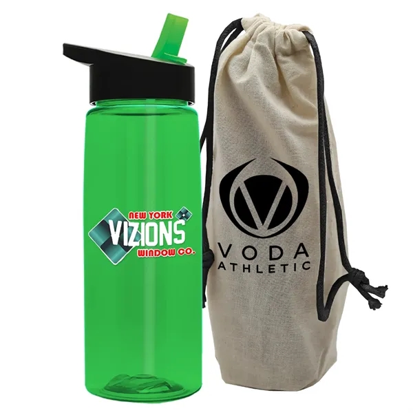 26 oz. Flair Bottle in a Cotton Tote... from ASI 40480 Koozie Group