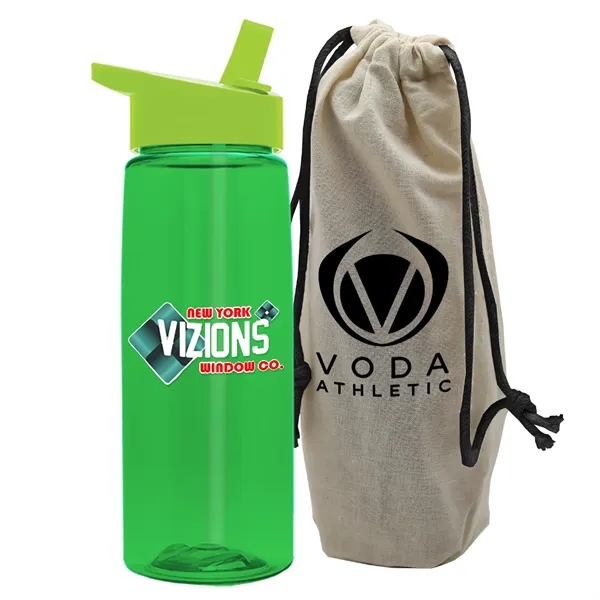 26 oz. Flair Bottle in a Cotton Tote... from ASI 40480 Koozie Group