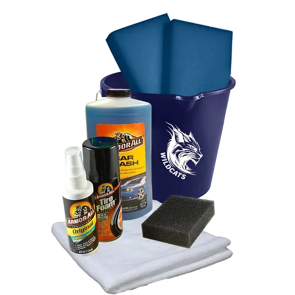 Complete Car Wash Kit with 7 quart bucket, sponges, tire foam... from ASI 40480 Koozie Group
