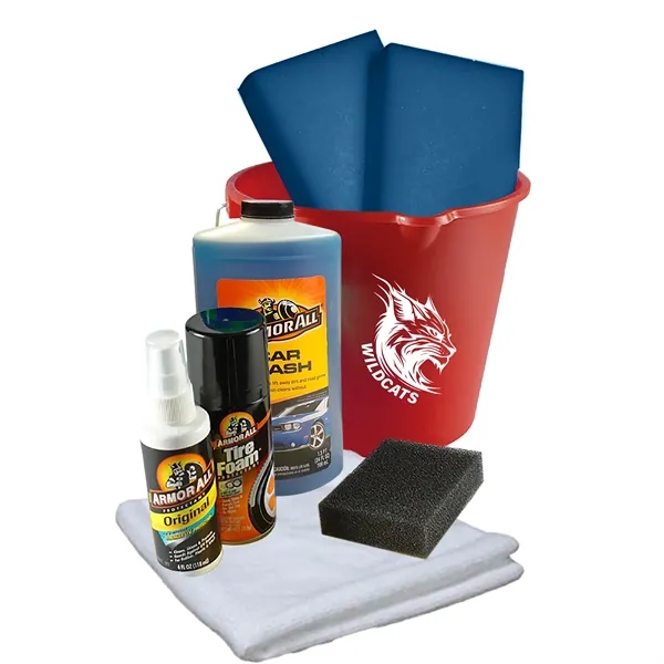 Complete Car Wash Kit with 7 quart bucket, sponges, tire foam... from ASI 40480 Koozie Group