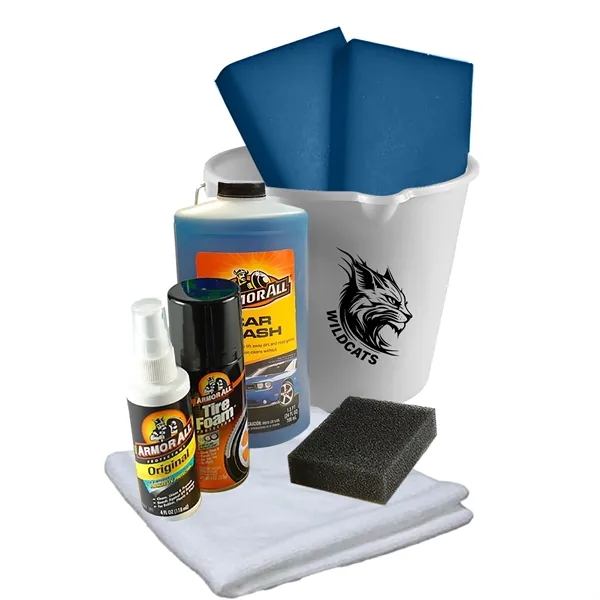 Complete Car Wash Kit with 7 quart bucket, sponges, tire foam... from ASI 40480 Koozie Group