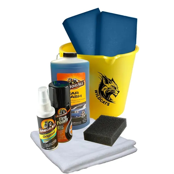 Complete Car Wash Kit with 7 quart bucket, sponges, tire foam... from ASI 40480 Koozie Group