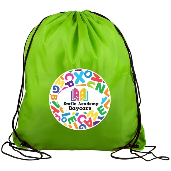 Drawstring back pack bag made of 210 Denier polyester fabric.... from ASI 40480 Koozie Group