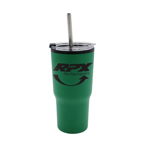 20 oz. Ares Recycled Tumbler with Stainless Straw Lid... from ASI 30270 Aakron Line