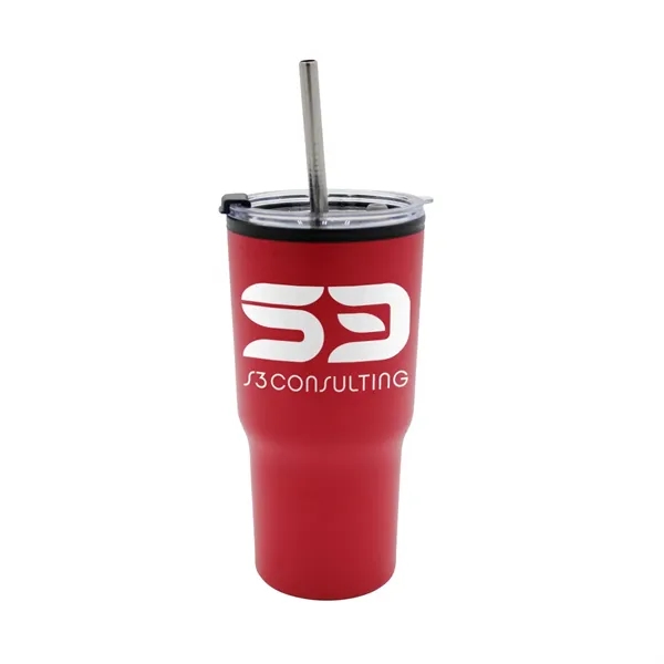 20 oz. Ares Recycled Tumbler with Stainless Straw Lid... from ASI 30270 Aakron Line